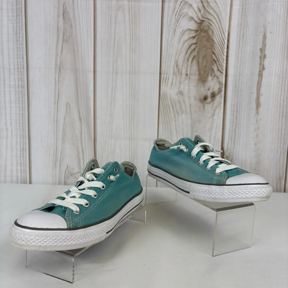 Converse All Star Sneakers Low-Top Stylish Lace Up Casual Shoes Teal Size 5